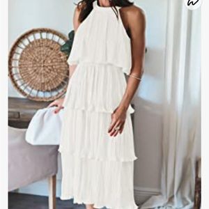 Size medium white tiered dress
